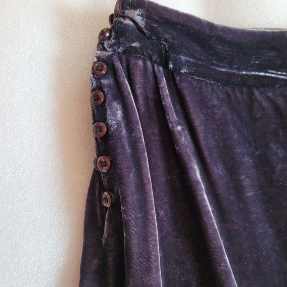 Vintage Jacob silk blend velvet Skirt Purple Size 4 - Picture 3 of 9
